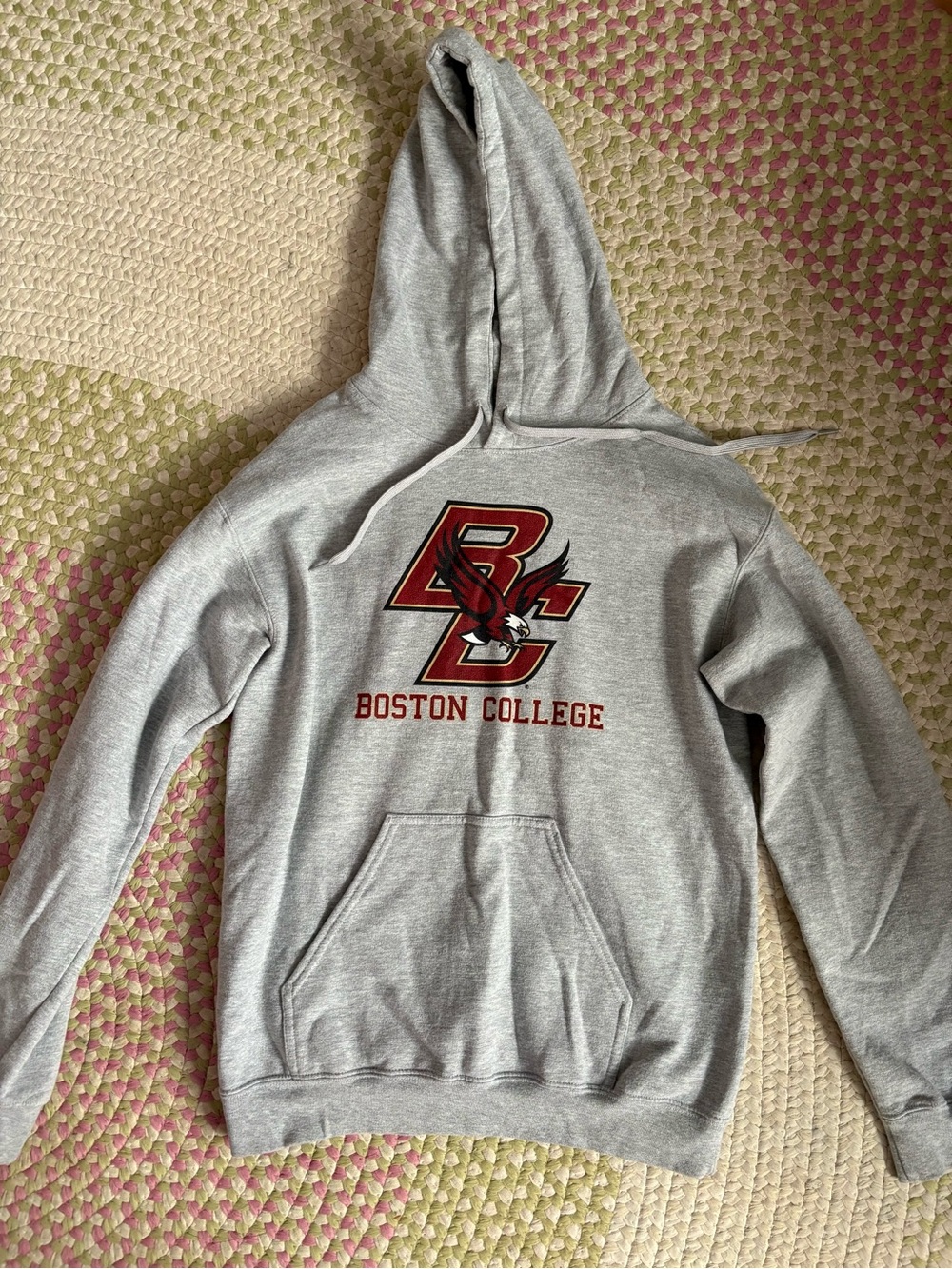 Boston College Gray Logo Hoodie - BC Eagles